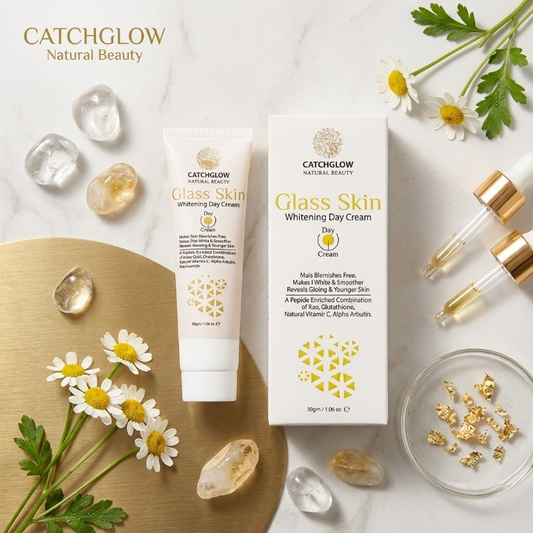 CatchGlow Glass Skin Whitening Day Cream – Brightening & Moisturizing Face Cream for Glowing Skin (30g)