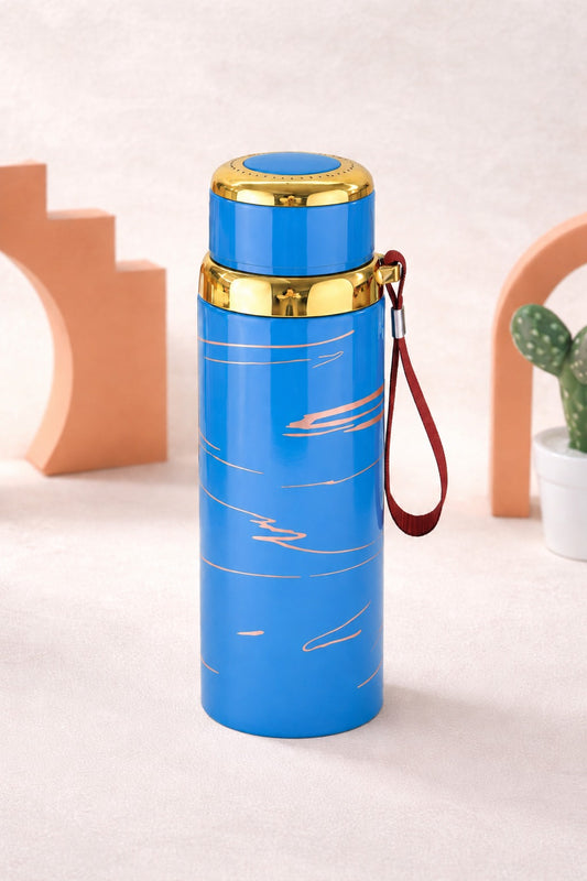 Premium Stainless Steel Vacuum Flask Bottle – Double Wall Insulated Hot & Cold Water Bottle with Carry Strap | Leakproof Travel Thermos