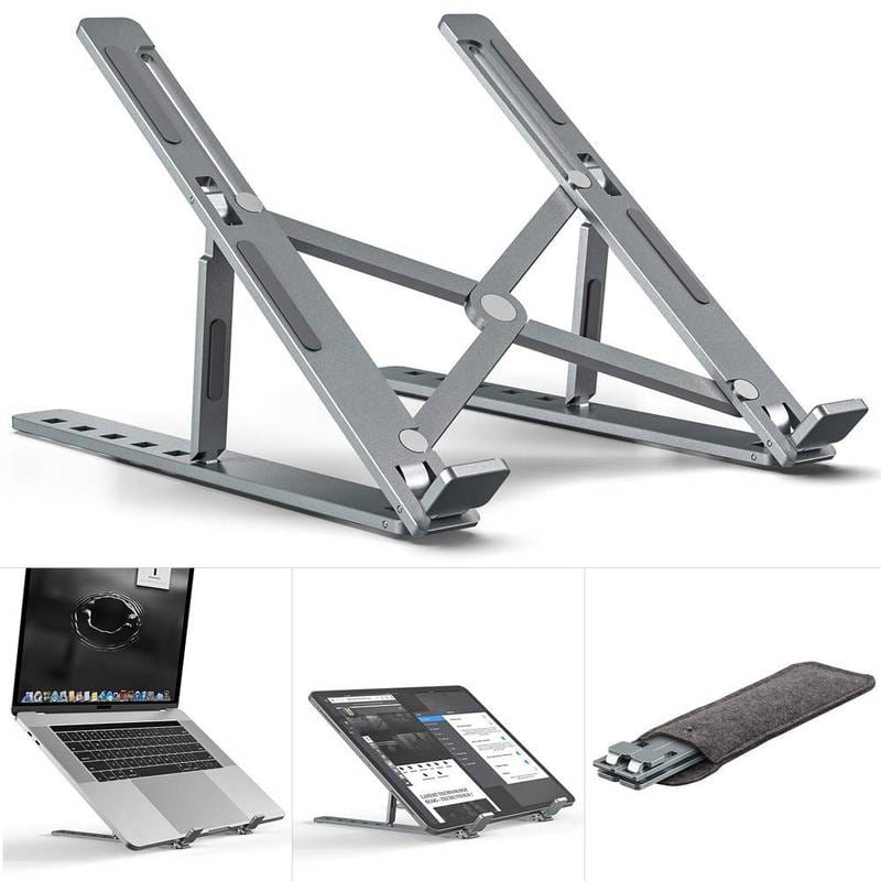 Adjustable Foldable Aluminum Laptop Stand – Portable Ergonomic Notebook Holder for MacBook, Laptop & Tablet