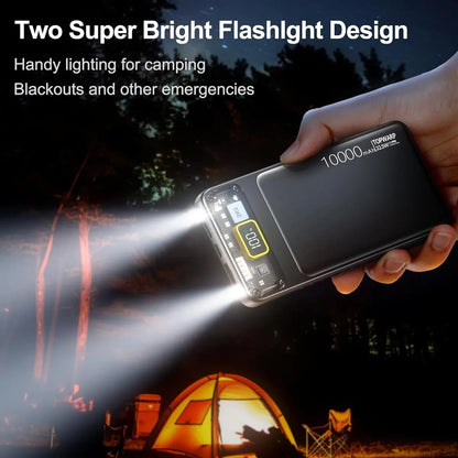 Transparent Magnetic Wireless Power Bank with Digital LED Display – Fast Charging Portable MagSafe Compatible Battery Pack