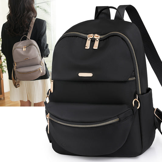 Women's Waterproof Nylon Backpack – Lightweight Travel, College &amp; Casual School Backpack with Multiple Compartments