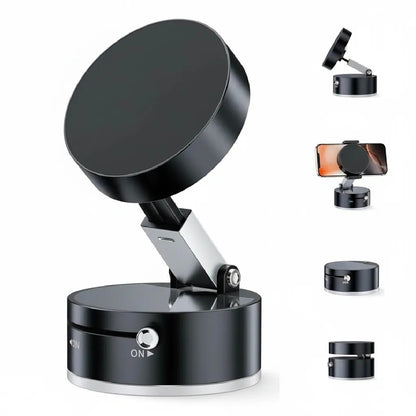 360° Magnetic Foldable Phone Stand – Adjustable Desktop Mobile Holder for iPhone, Android &amp; MagSafe Devices