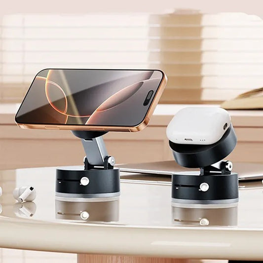 360° Magnetic Foldable Phone Stand – Adjustable Desktop Mobile Holder for iPhone, Android &amp; MagSafe Devices