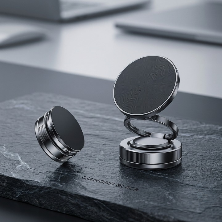 360° Magnetic Foldable Phone Stand – Adjustable Desktop Mobile Holder for iPhone, Android &amp; MagSafe Devices