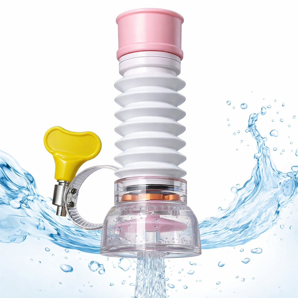 360° Rotating Flexible Faucet Extender – Splash Filter Tap Head Water Saving Kitchen &amp; Bathroom Faucet Attachment