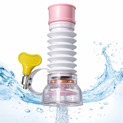 360° Rotating Flexible Faucet Extender – Splash Filter Tap Head Water Saving Kitchen &amp; Bathroom Faucet Attachment