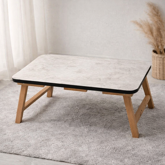 Foldable Laptop Bed Table – Portable Wooden Study & Breakfast Table for Bed, Sofa & Floor