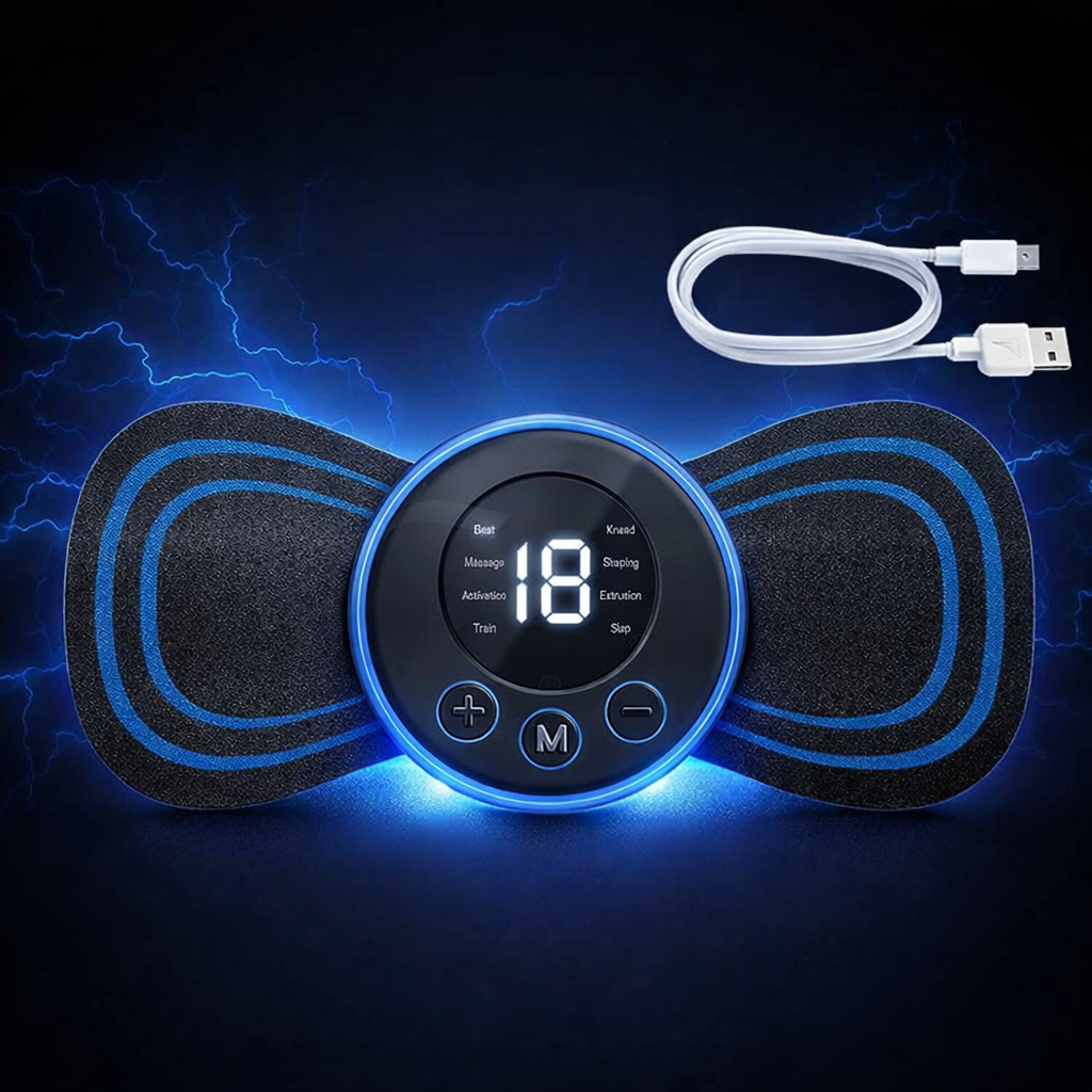 Smart EMS Muscle Stimulator | USB Rechargeable Abdominal Muscle Toner & Fitness Trainer for Men & Women