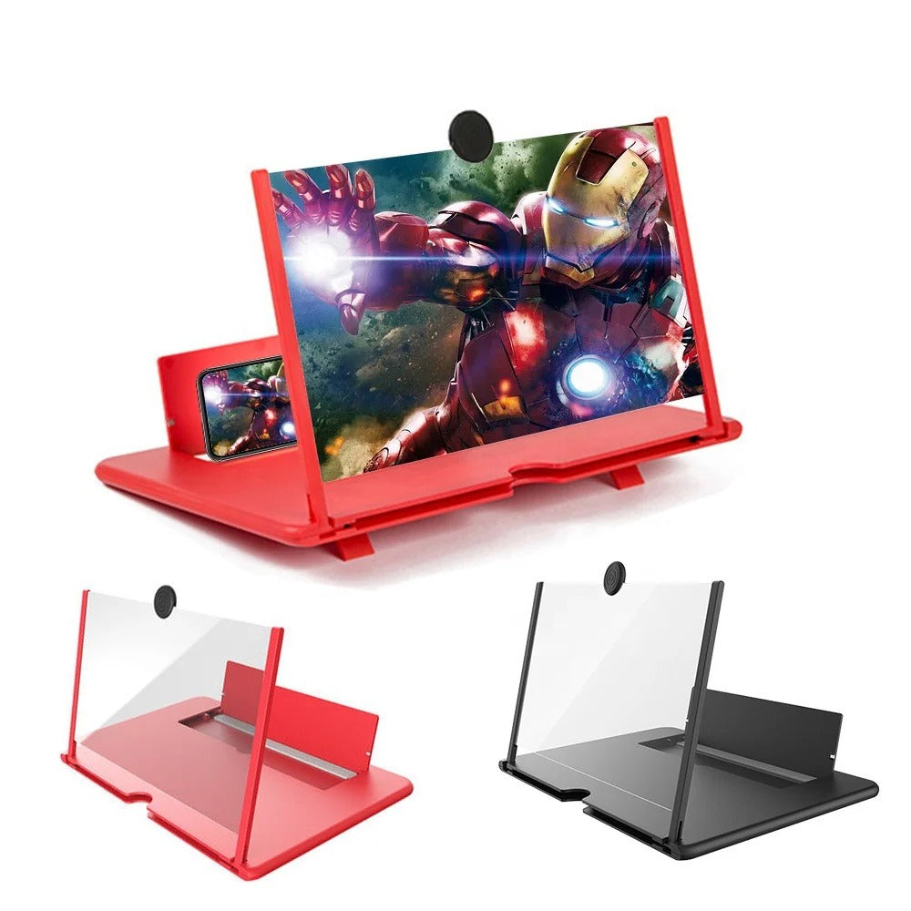3D HD Mobile Phone Screen Magnifier – Foldable Smartphone Screen Amplifier Stand for Movies, Gaming &amp; Video Watching