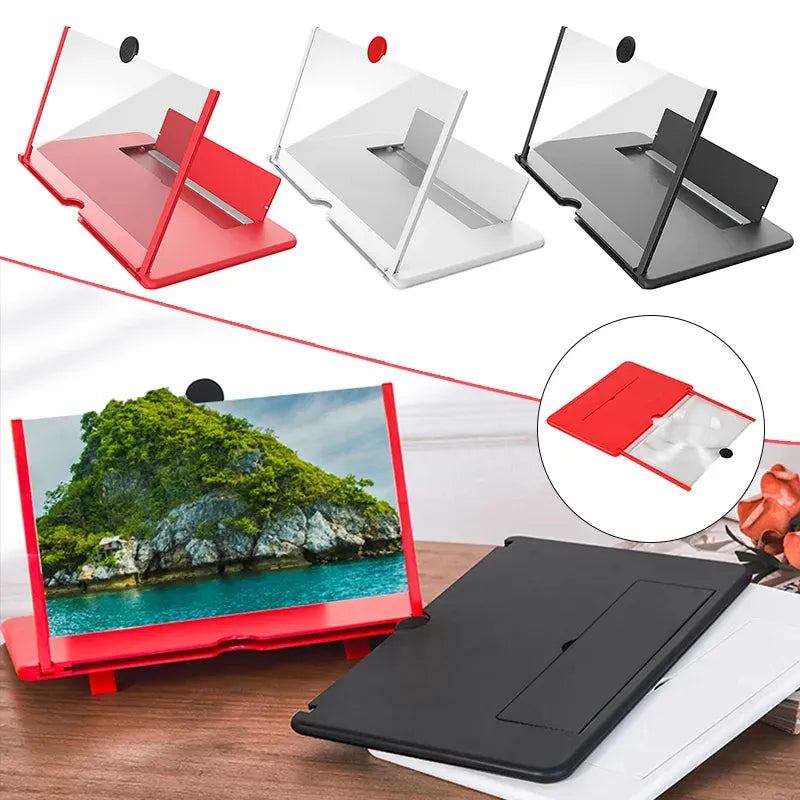 3D HD Mobile Phone Screen Magnifier – Foldable Smartphone Screen Amplifier Stand for Movies, Gaming &amp; Video Watching