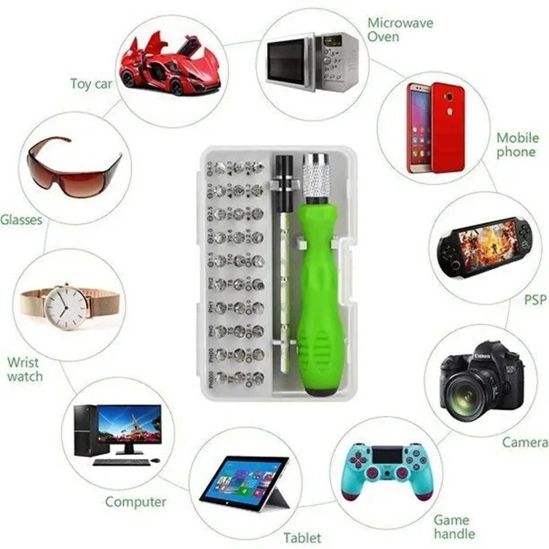 31-in-1 Precision Screwdriver Repair Tool Kit – Multi-Purpose Magnetic Mini Screwdriver Set for Mobile, Laptop, Watch &amp; Electronics