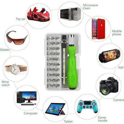 31-in-1 Precision Screwdriver Repair Tool Kit – Multi-Purpose Magnetic Mini Screwdriver Set for Mobile, Laptop, Watch &amp; Electronics