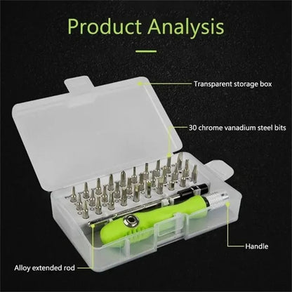 31-in-1 Precision Screwdriver Repair Tool Kit – Multi-Purpose Magnetic Mini Screwdriver Set for Mobile, Laptop, Watch &amp; Electronics