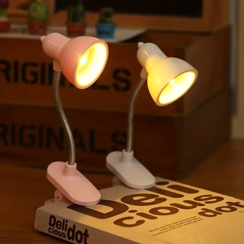 360° Flexible Clip-On LED Reading Lamp – Portable Mini Desk Light for Study, Bedside &amp; Laptop