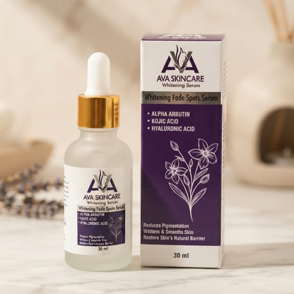 AVA Skincare Whitening Fade Spots Serum 30ml – Alpha Arbutin, Kojic Acid &amp; Hyaluronic Acid for Dark Spots, Pigmentation &amp; Brightening Skin