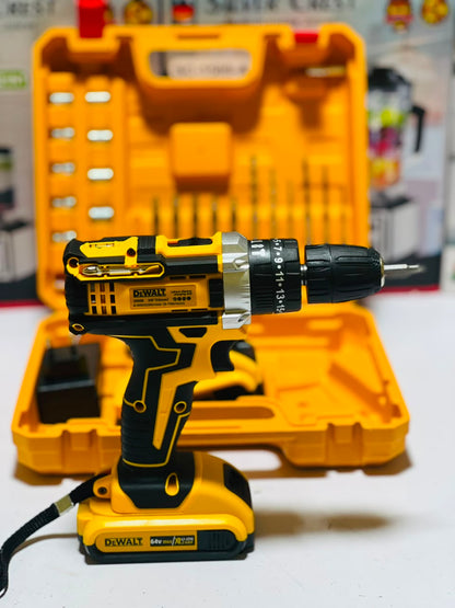 Cordless Rechargeable Electric Drill Machine Set with Battery &amp; Carry Case – Multi-Purpose Power Drill for Wood, Metal &amp; DIY Home Repair