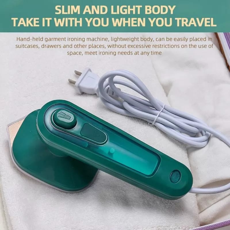 2 in 1 Portable Handheld Steam Iron | Mini Dry & Wet Garment Steamer with Water Spray for Travel & Home