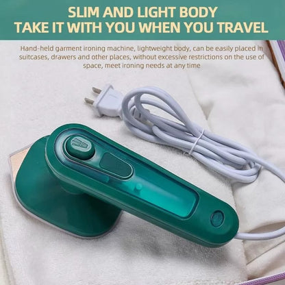 2 in 1 Portable Handheld Steam Iron | Mini Dry & Wet Garment Steamer with Water Spray for Travel & Home