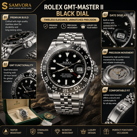 Luxury Men's Stainless Steel Analog Wrist Watch | Premium Business & Casual Fashion Watch