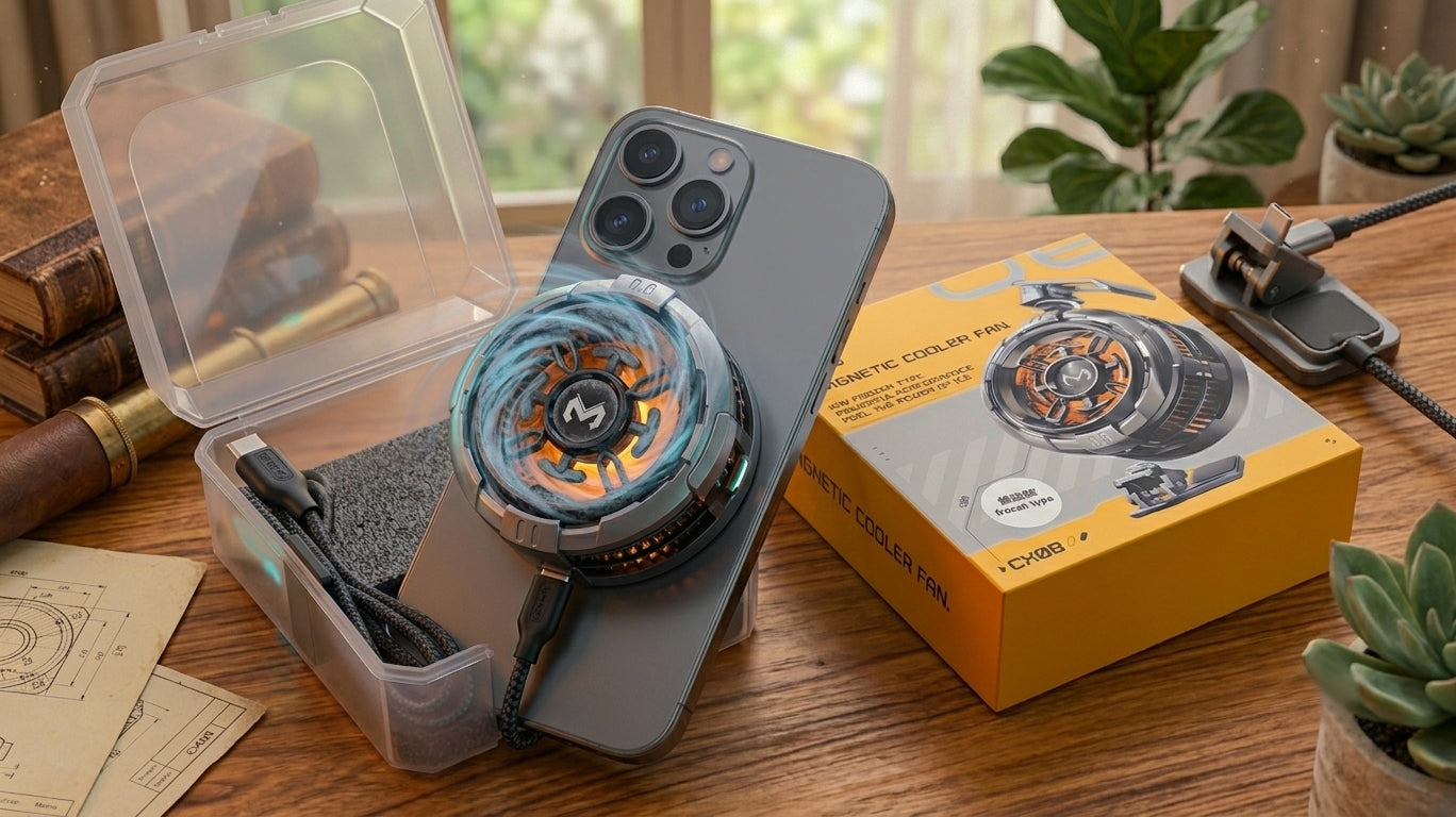 Magnetic Mobile Phone Cooler Fan | USB Rechargeable Gaming Phone Cooling Fan for Android & iPhone