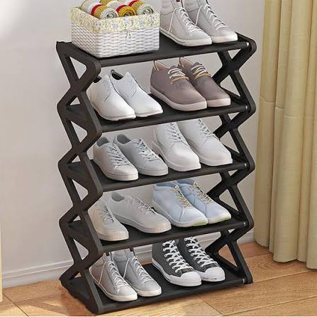 6-Tier Foldable Shoe Rack Cabinet – Dustproof Shoe Storage Organizer with Flip Doors for Home