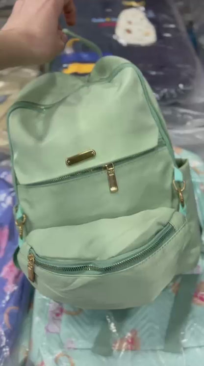 Women's Waterproof Nylon Backpack – Lightweight Travel, College &amp; Casual School Backpack with Multiple Compartments